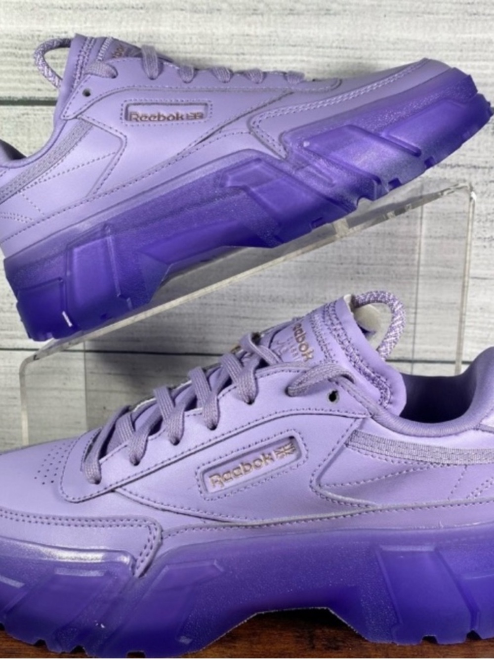 *REASONABLE OFFERS ONLY* Reebok 
“CARDI B” Club C Sneakers Crisp Purple 💜